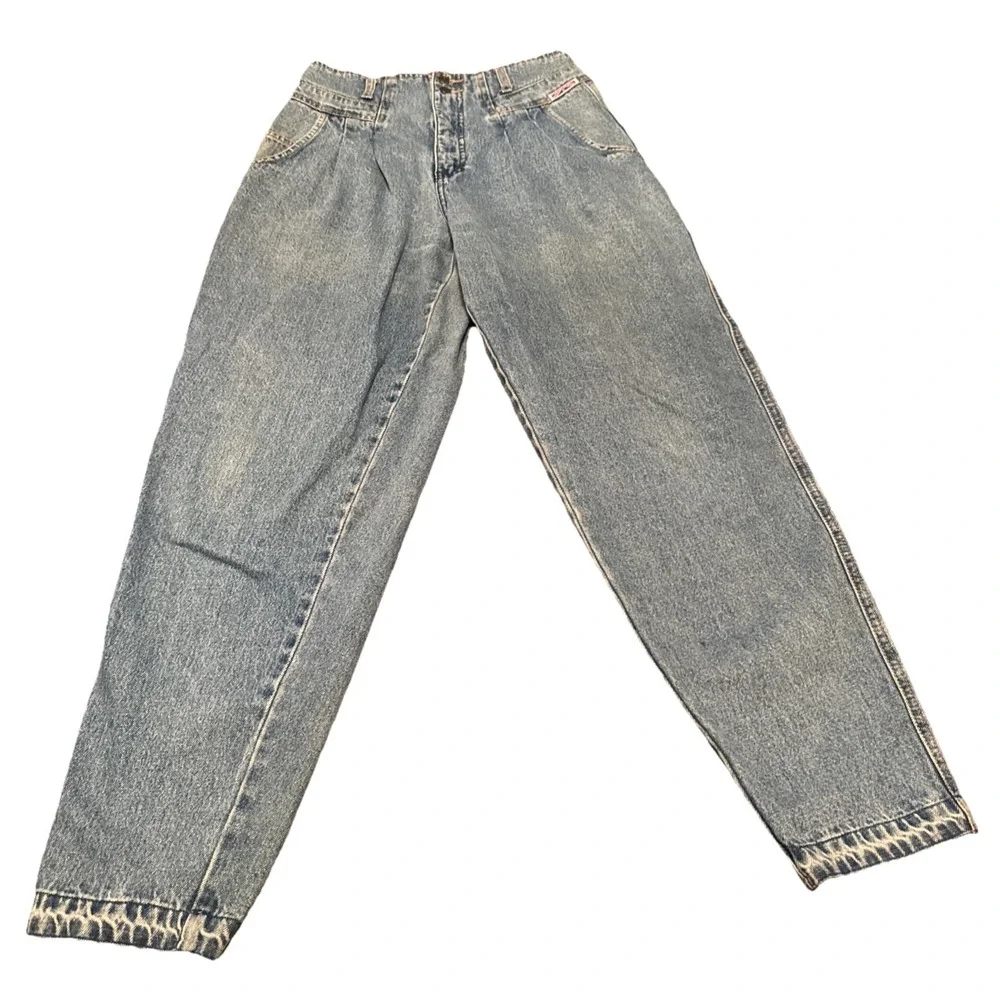 Vintage Britannia Jeans Women's Size 12 Plaid‎ Lined High Waist Tapered 80s 90s
